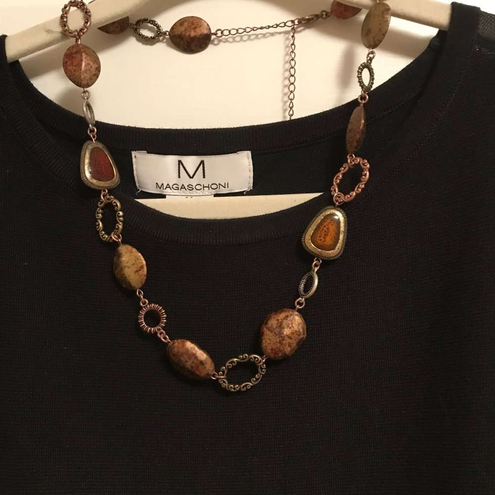 Unique Beaded Necklace/Matching Earrings
